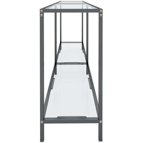 VidaXL Konzolni stol prozirni 160 x 35 x 75,5 cm od kaljenog stakla Slike