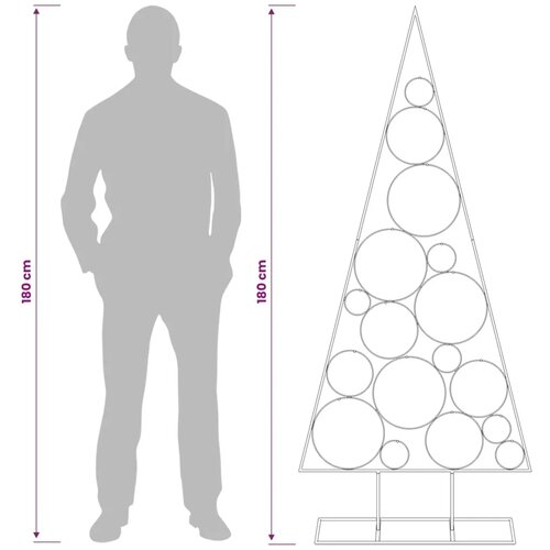  Metalna božićna jelka KUOPIO 180 cm Čelik Zlatno - 180 cm Zlatno Slike