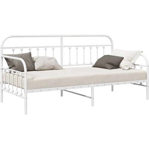 VidaXL Dvoseda Belo 100x190 cm Jeklo, (22103377) Slike