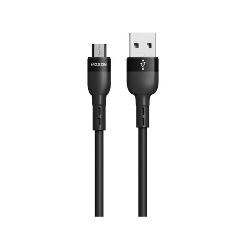Moxom mx-cb184 silicone micro 3a 1m crni USB data kabal ( u2159 ) Slike