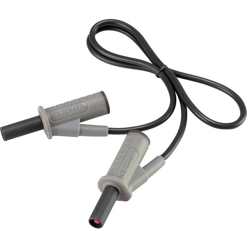 Voltcraft Visokofleksibilni varnostni merilni kabel [lamelni vtič 4 mm - lamelni vtič 4 mm] 0.5 m črne barve MSB-501 10 A, (20422841) Slike