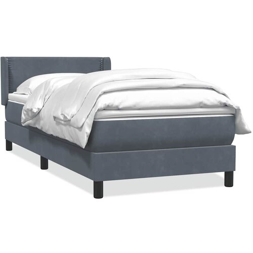 Maison Chic Box spring postelja - Vzmetna postelja z vzmetnico Temno siva 90x220 cm Velvet SL25107, (21890469) Slike