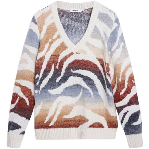 Desigual Puloverji JERS_WASILLA 25WWJF21 Bela Slike