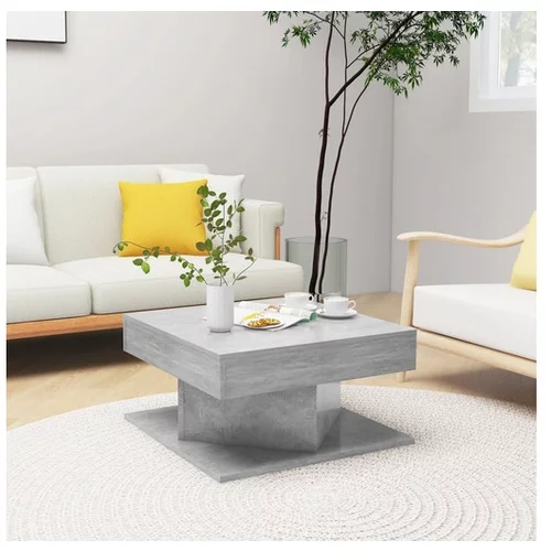  Klubska mizica betonsko siva 57x57x30 cm iverna plošča