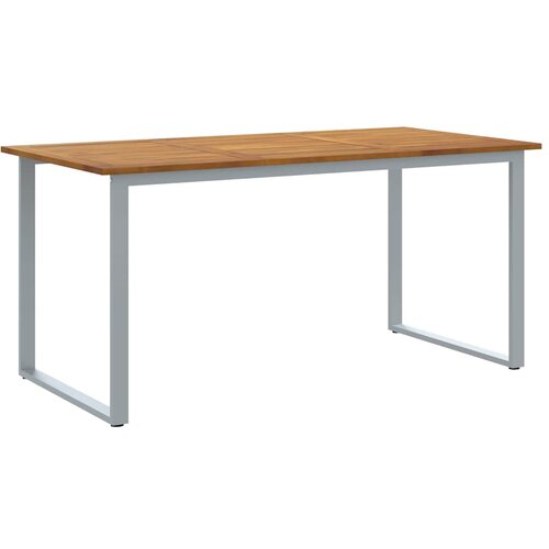 Vrtni set za objed 5 kom. Siva Čvrsto drvo akacije 160 x 80 x 75 cm Slike