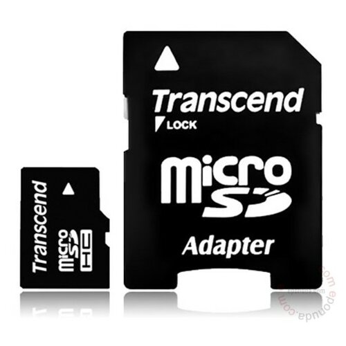 Transcend Micro SD 4GB, SDHC, Class10 w/SD Adapter TS4GUSDHC10 memorijska kartica Slike