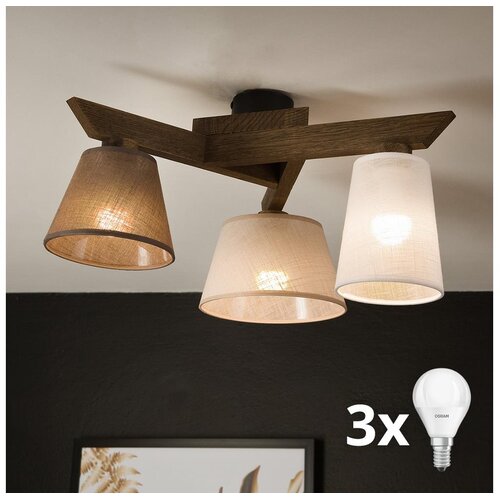 Brilagi - LED  plafonski luster ANTHONY 3xE14/40W/230V hrast orah Cene