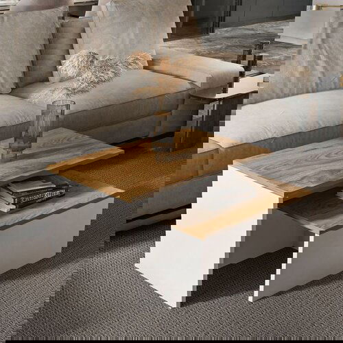 Hanah home twins - oak, white oakwhite nesting table (2 pieces) Cene