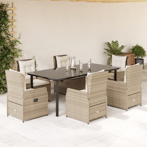  3-dijelni vrtni blagovaonski set s jastucima poliratan Slike