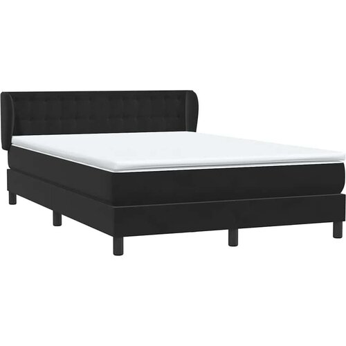 VidaXL Box spring krevet s madracem crni 160x210 cm bar&amp;scaron;unasti Slike