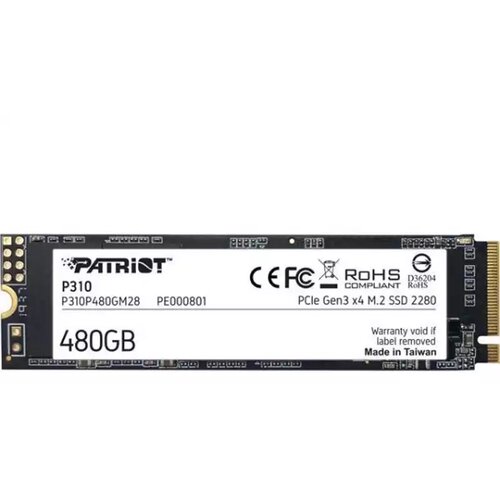 SSD M.2 NVMe 480GB Patriot P310 1700MBs/1500MBs P310P480GM28 Cene