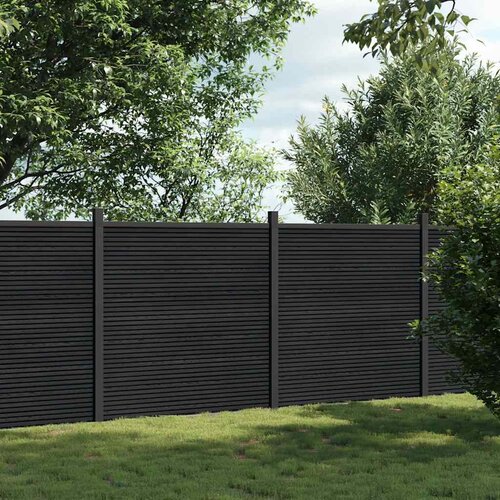PANEL za ogradu sivi 353 x 186 cm WPC Cene