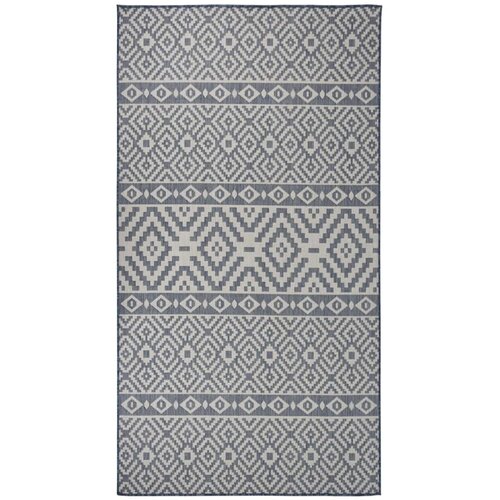 Furnova Zunanja preproga ploščato tkanje 80x150 cm modre črte, (21930643) Cene