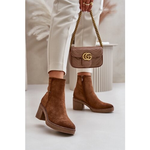 PS1 Women's Heeled Boots Insulated Eco Suede Khaki Arkesia Cijene