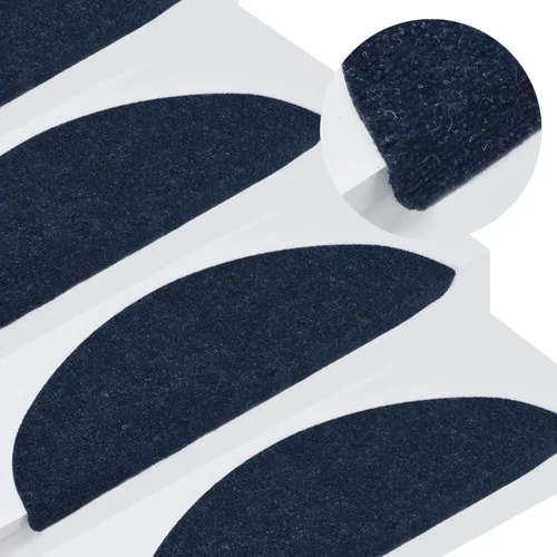 vidaXL Samolepilne preproge za stopnice 15 kosov 65x26 cm modre