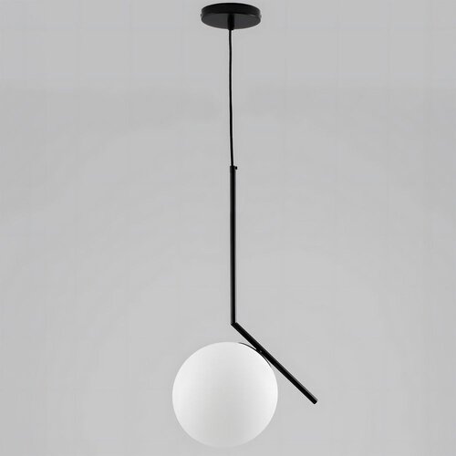 Toolight Stropna viseća svjetiljka Staklena kugla bijelo G107-1W BLACK WHITE Slike