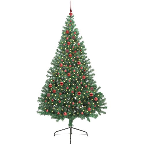  Umjetno predsvijetljeno božićno drvce Zelena 210 cm PVC Slike
