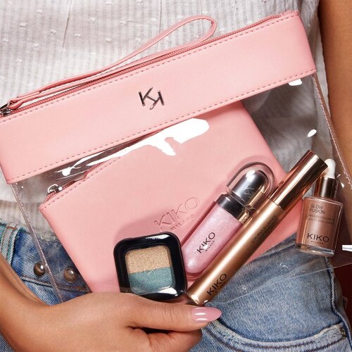KIKO Milano Transparent Beauty Case transparentna kozmetička torbica s etuijem 003 Pink 1 kom Slike