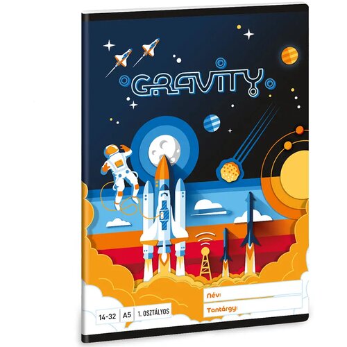 Ars Una Gravity astronavt 1. razred črtasti zvezek A/5 Cene