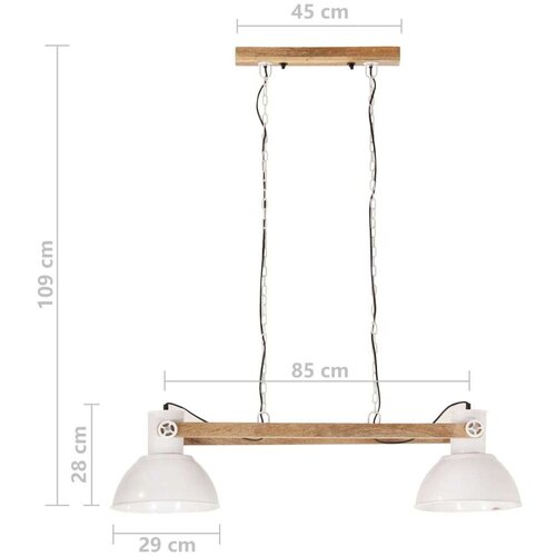  Viseća svjetiljka 25 W bijela 109 cm E27 Slike