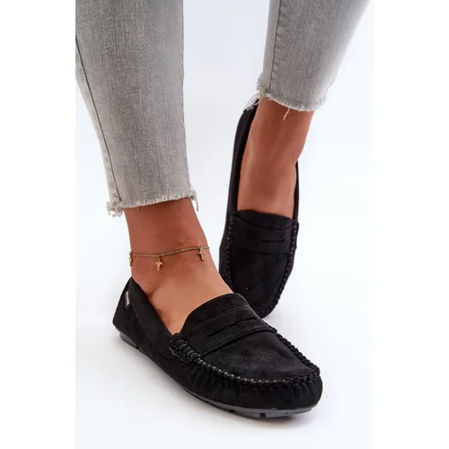 Kesi Women's loafers made of Eco Suede Black Rerceria