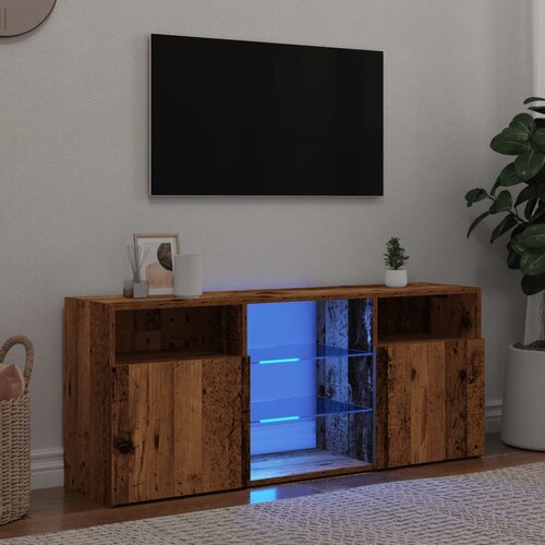 VidaXL TV ormarić LED boja drva 120x30x50 cm konstruirano drvo Slike