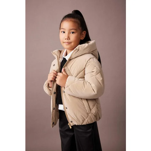 Defacto Girl's Water Repellent Hooded Coat