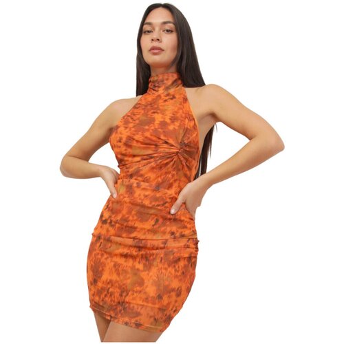 La Modeuse Kratke obleke 77802_P184471 Oranžna Cene