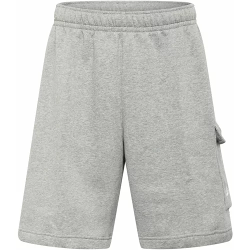 Nike Sportswear Kargo hlače svetlo siva / bela