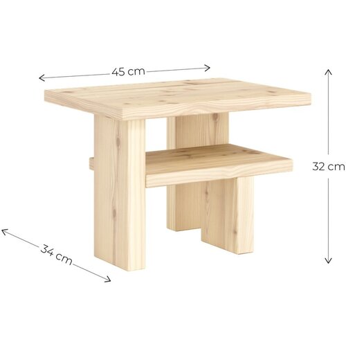 Karup Design Stranska mizica iz masivnega bora 34x45 cm Japan &amp;ndash; Slike