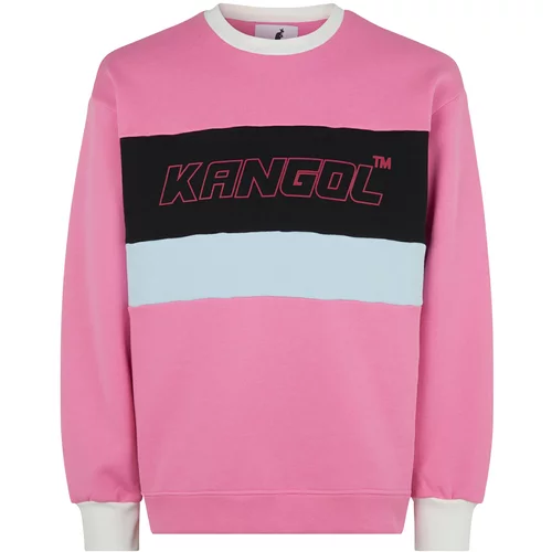 Kangol Sweater majica fuksija / svijetloroza / crna / bijela