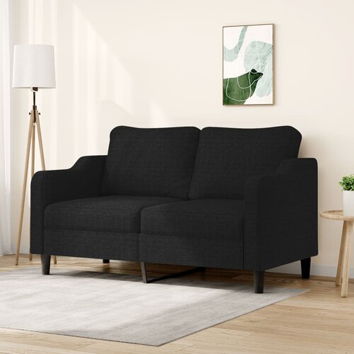 The Living Store Dvosed črn 140 cm blago - Kavč Dvosed, (21836213) Cene