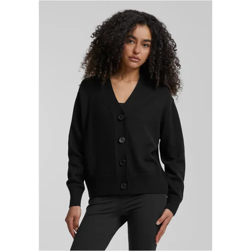 Urban Classics Women's ribbed cardigan with buttons black