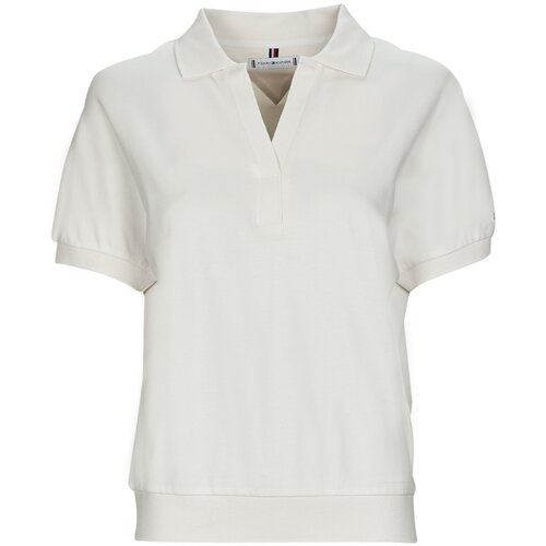 Tommy Hilfiger Polo majice kratki rokavi RELAXED LYOCELL POLO SS Bela Slike