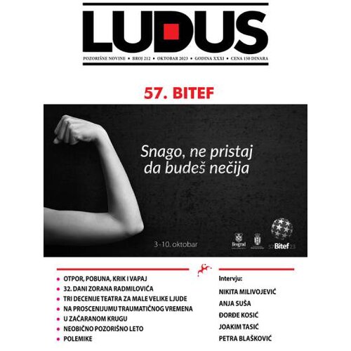 Udruženje dramskih umetnika Srbije Grupa autora - Ludus pozori&scaron;ne novine br. 212 Cene