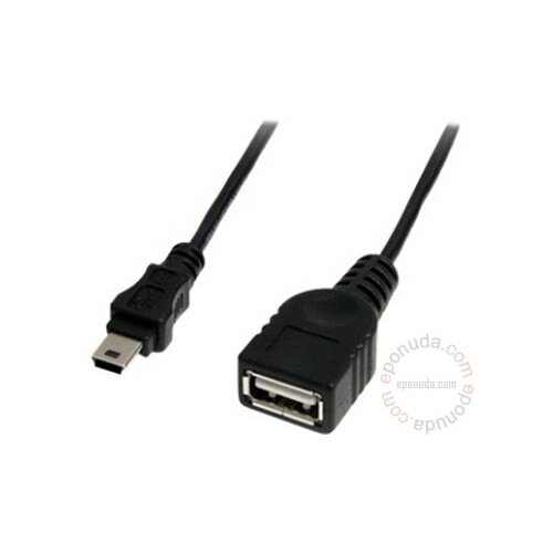 Fast Asia kabl USB OTG (USB A - USB Mini-B F/M) Black kabal Slike