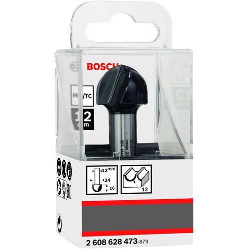 Bosch glodalo za poluokrugle kanale 12 mm, R1 12 mm, D 24 mm, L 15,9 mm, G 57 mm ( 2608628473 ) Slike