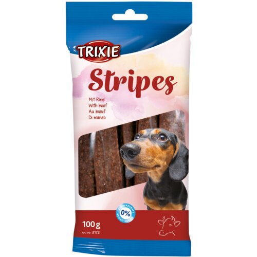 Trixie poslastica za pse u obiliku mesnih traka sa ukusom govedine 100g 3172 10/1 Slike
