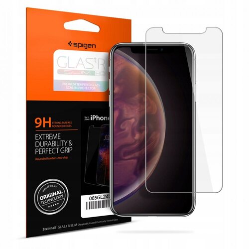 Spigen KALJENO STEKLO GLAS.TR SLIM ZA IPHONE 11 XR BO ZAGOTOVIL ZA&amp;Scaron;ČITO ZASLON, (5000302663) Slike