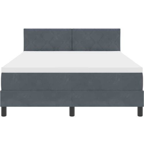  LED Box Spring Krevet Tamno siva 140 x 190 cm Bar&amp;scaron;un Slike