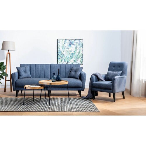 AQUA-TAKIM6-S 1048 navy blue sofa-bed set Slike
