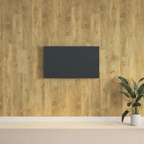  Zidne ploče s izgledom drva smeđe od PVC-a 2 06 m²