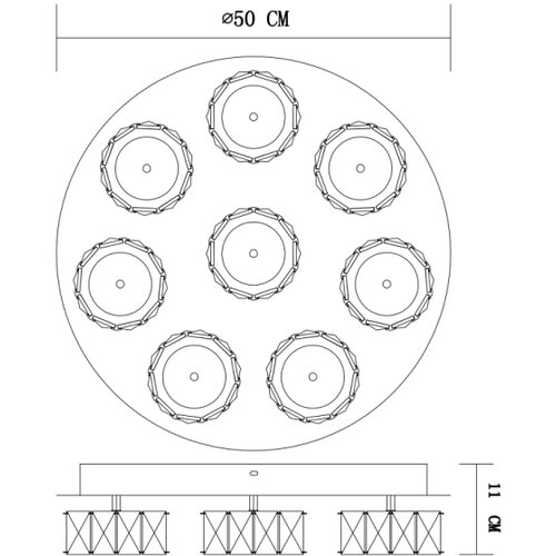 Globo 49350D5 - led prigu&amp;scaron;iva plafonska svetiljka amur LED/64W/230V 4000K prečnik 50 cm Slike