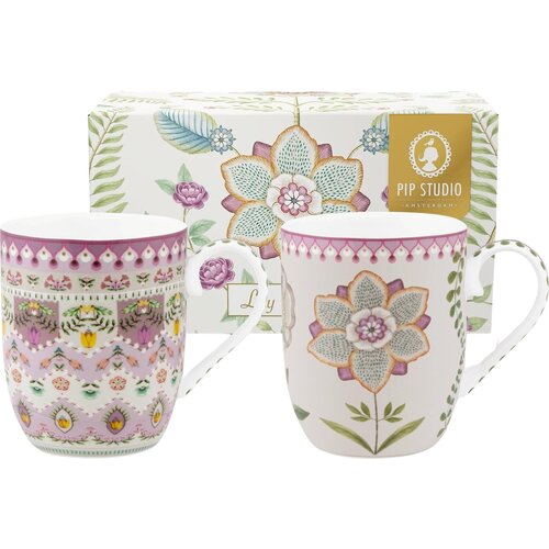 Pip Studio Lily &amp;amp; Lotus - majhna skodelica - komplet 2 kosov - Vijolična Slike