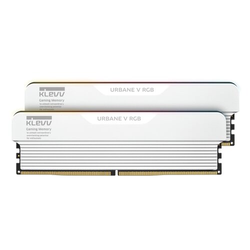 Klevv RAM DDR5 32GB Kit (2x16GB) 6000MT/s CL30 1.35V, Urbane V RGB, bel, EXPO/XMP Slike