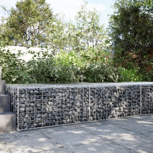 vidaXL Gabionska košara s poklopcem 200x100x50 cm pocinčano željezo Cene