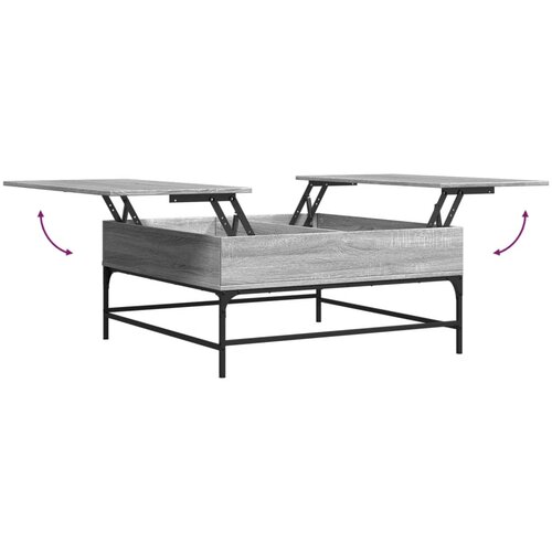 Stolić za kavu siva boja hasta 95 x 95 x 45 cm od drva i metala Slike