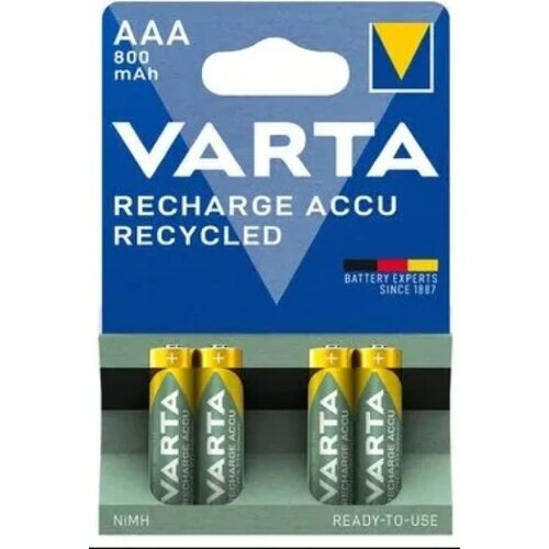 Varta Power AAA HR03 4 x 800mAh HR03-4-800-VA Baterija Slike