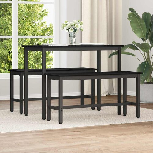  Klupa za blagovanje 2 pcs Crni hrast 100 x 32,5 x 48,5 cm Cijene