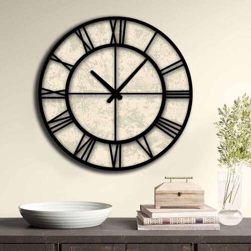 Wallity zidni sat 5050MS-006, 50 cm, Crni Slike